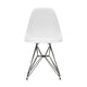 Vitra Eames DSR eetkamerstoel Cotton White zwart gepoedercoat