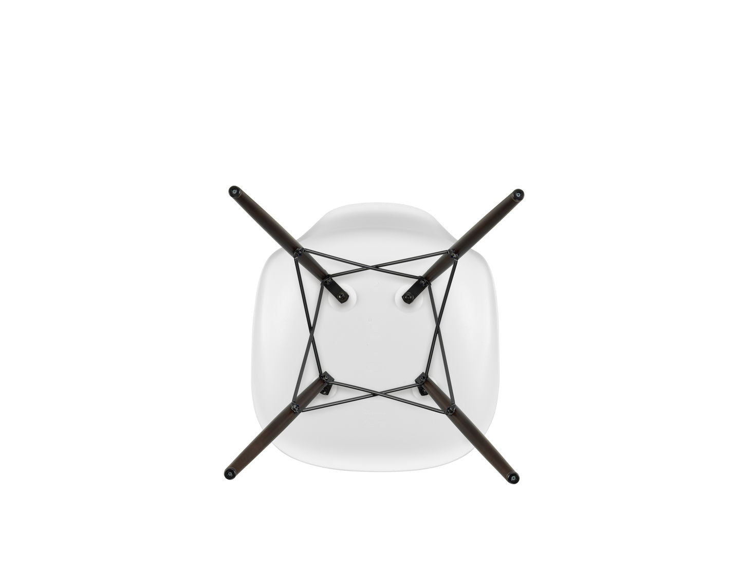 Vitra Eames DSW eetkamerstoel Cotton White donker esdoorn