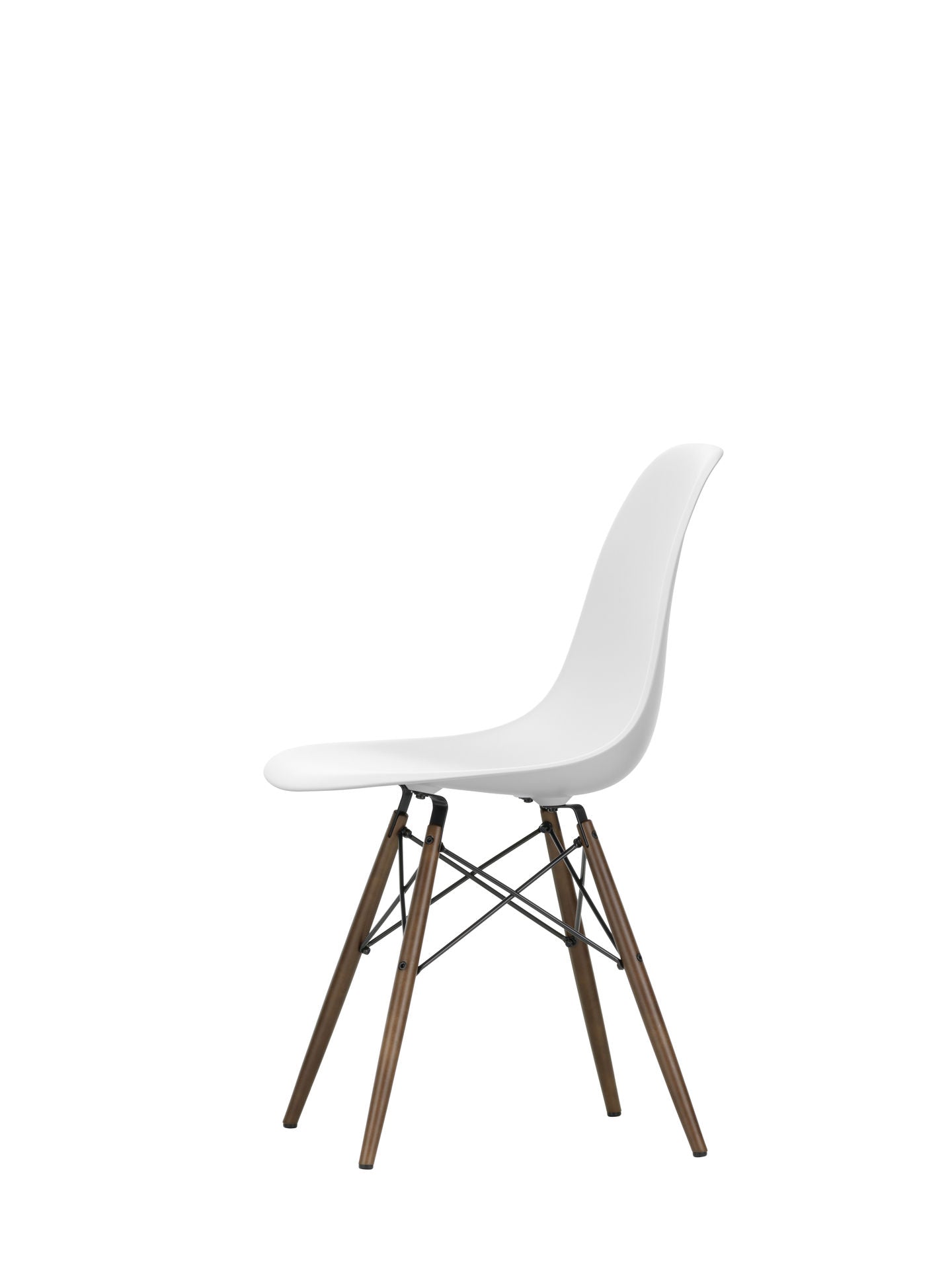 Vitra Eames DSW eetkamerstoel Cotton White donker esdoorn