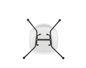 Vitra Eames DSX eetkamerstoel Cotton White zwart gepoedercoat