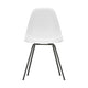 Vitra Eames DSX eetkamerstoel Cotton White zwart gepoedercoat