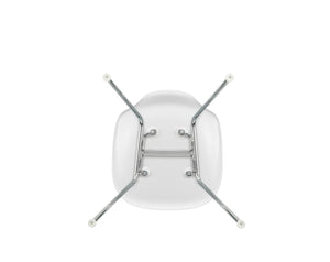 Vitra Eames DSX eetkamerstoel Cotton White verchroomd