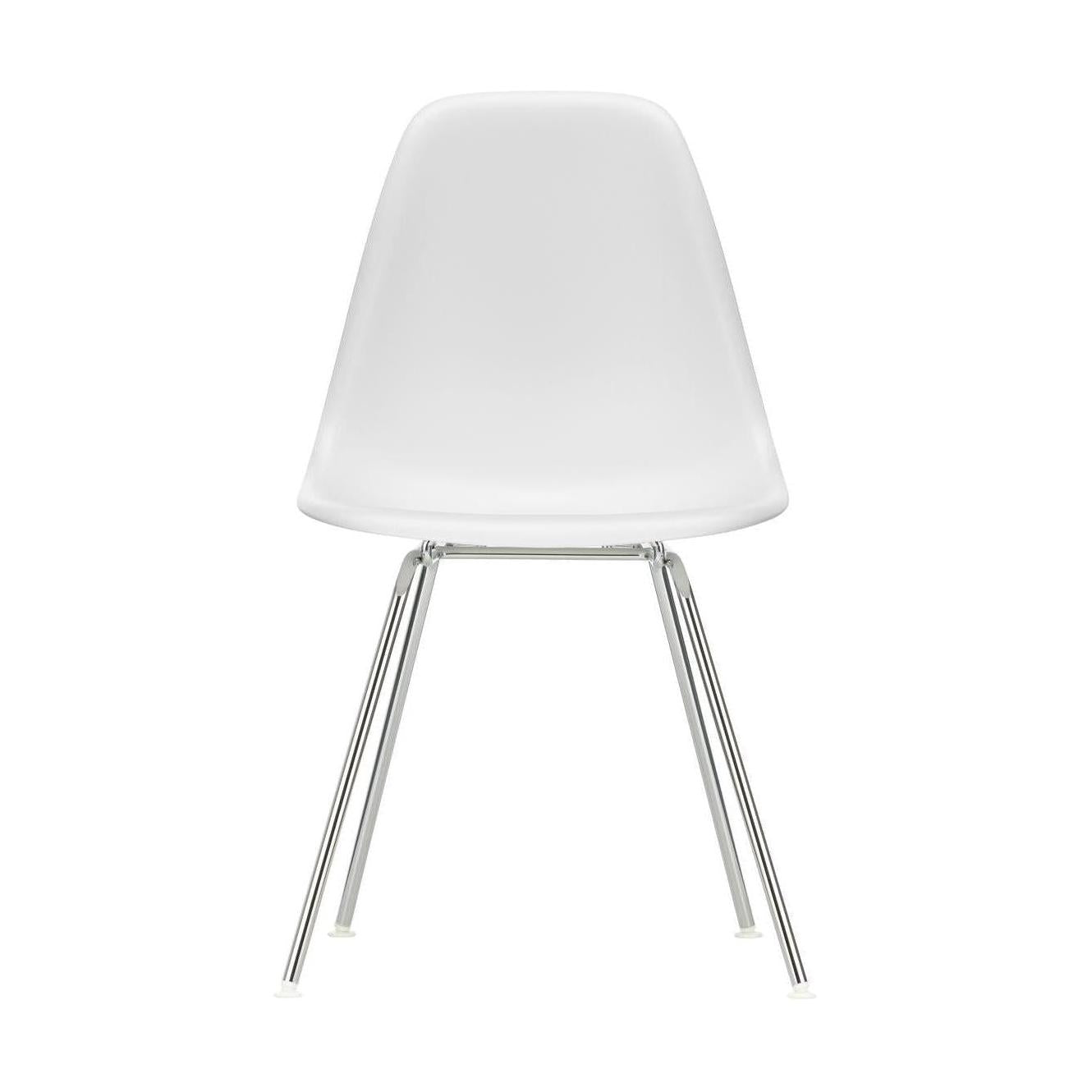 Vitra Eames DSX eetkamerstoel Cotton White verchroomd