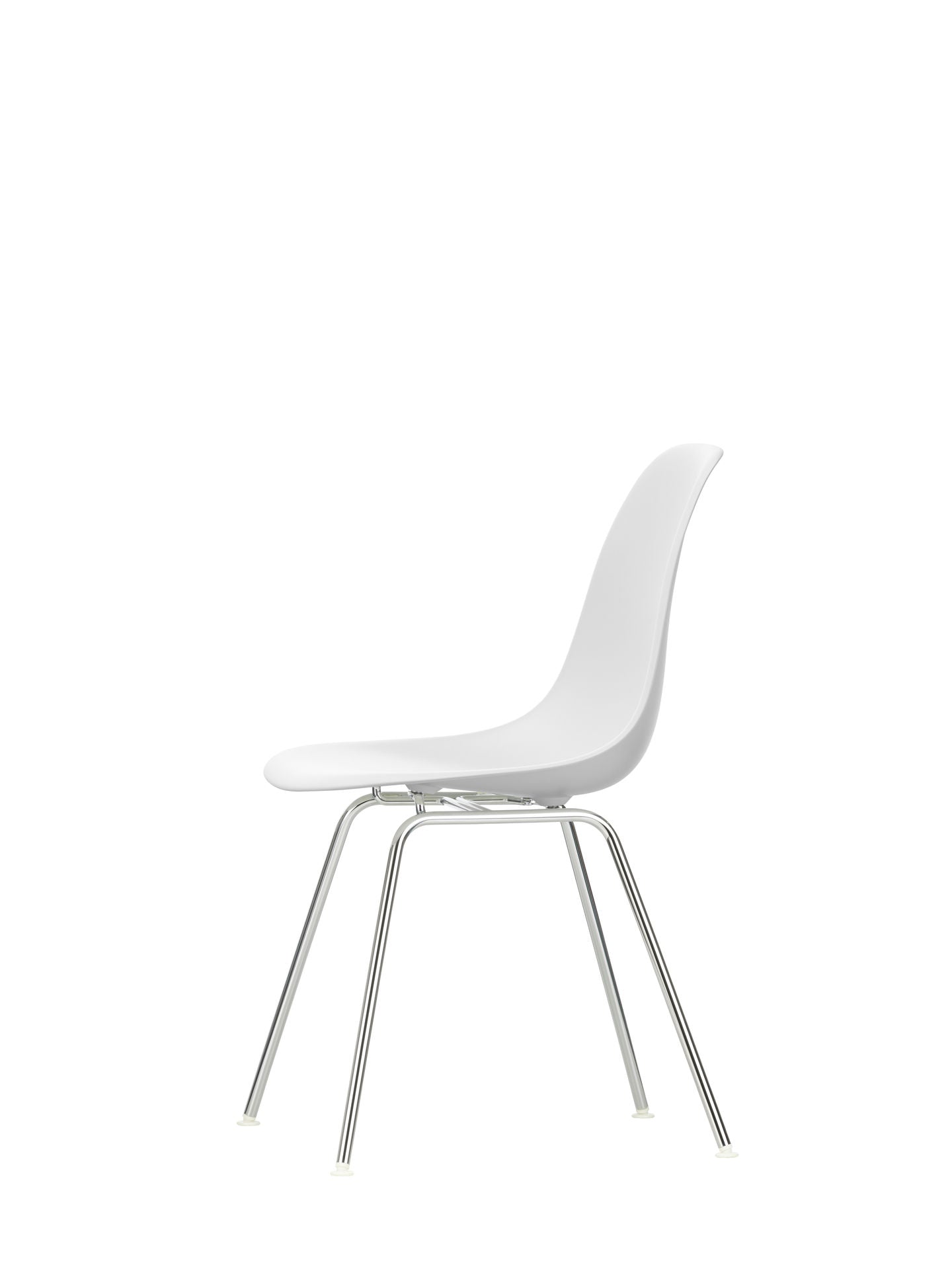 Vitra Eames DSX eetkamerstoel Cotton White verchroomd