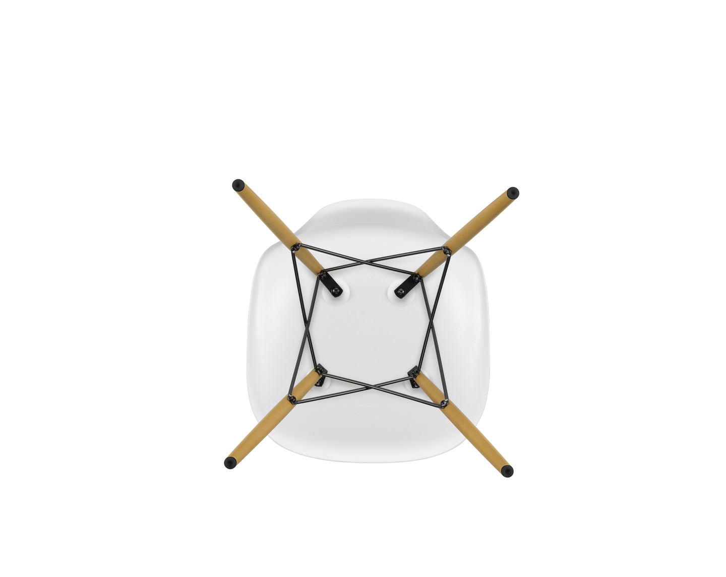 Vitra Eames DSW eetkamerstoel Cotton White esdoorn