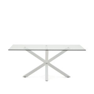 Kave Home Argo eettafel rechthoek 180x100 cm Clear/White