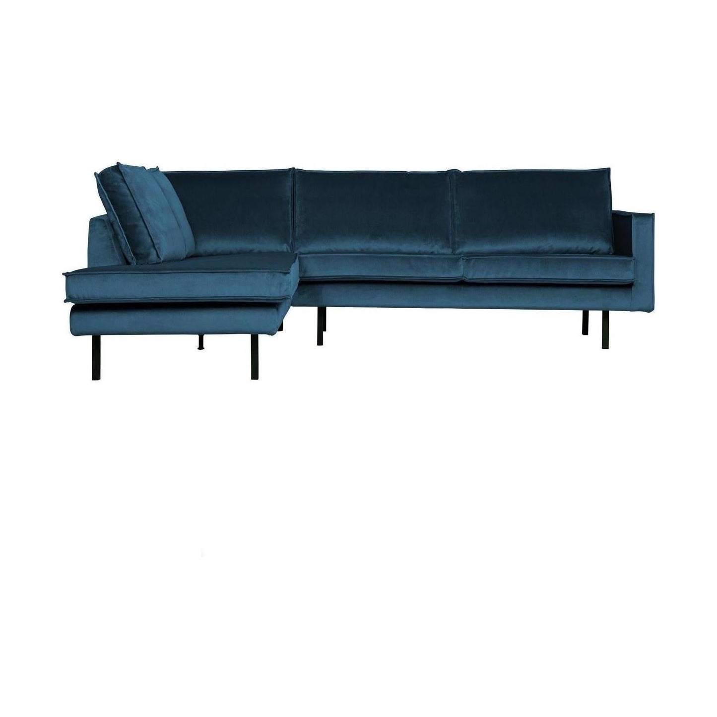 WOOOD Rodeo hoekbank links velvet Blauw