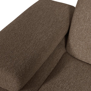 WOOOD Mojo 1-zits bank arm links bouclé Bruin Melange