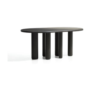 Kave Home Mailen eettafel ovaal 180x105 cm Donkerbruin