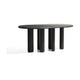 Kave Home Mailen eettafel ovaal 180x105 cm Donkerbruin