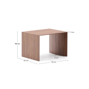 Kave Home Litto bijzettafel 55x40 cm Brown