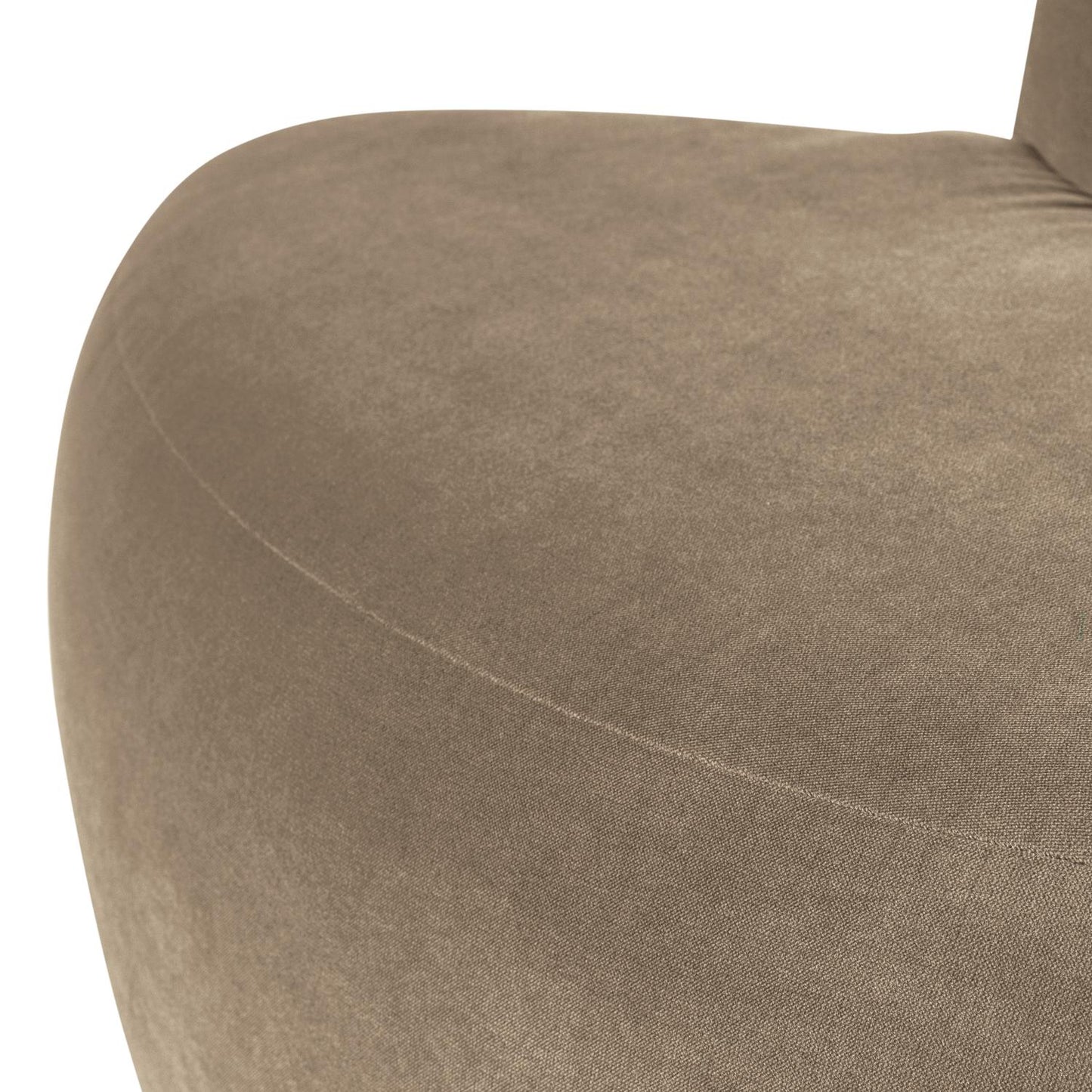 WOOOD Mojo Base eetbank hoek rond rugleuning velvet Khaki