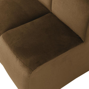 WOOOD Mojo eetkamerbank 84 cm met rugleuning velvet Honinggeel