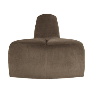WOOOD Mojo eetbank hoek rond rugleuning velvet Taupe