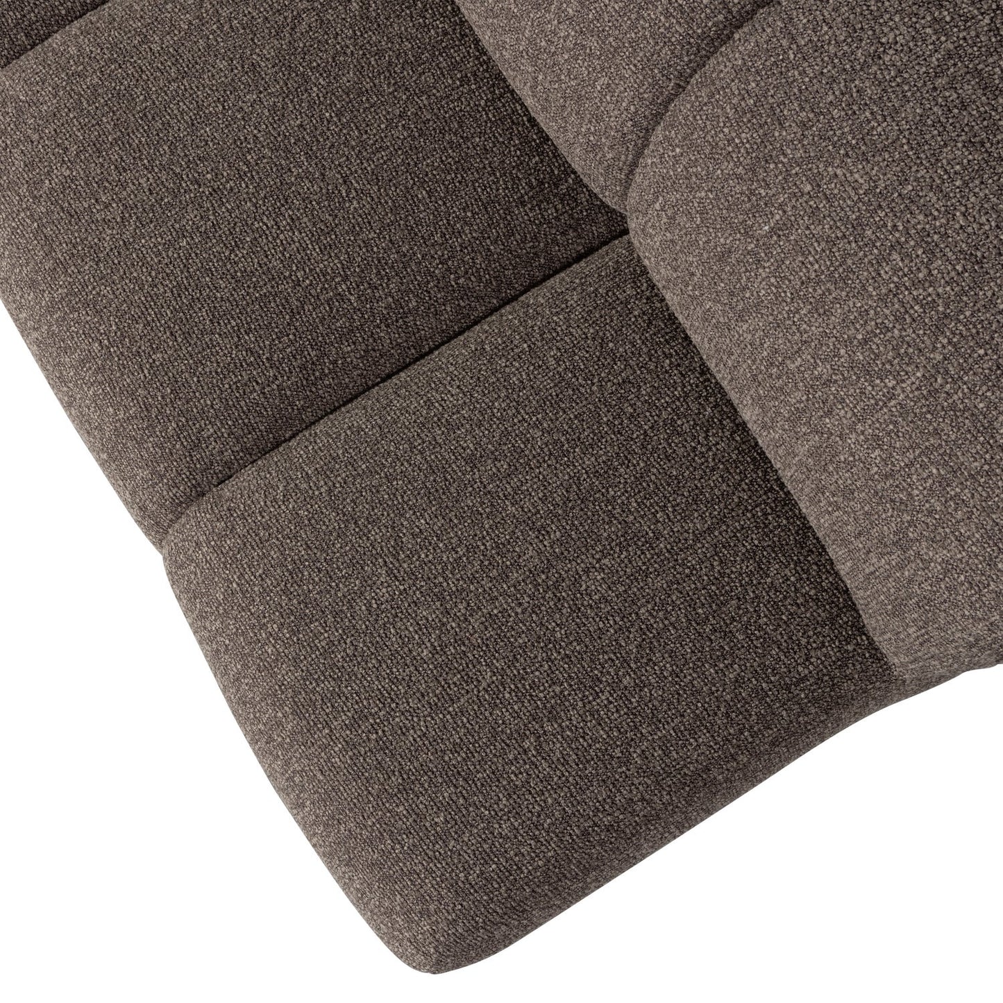 WOOOD Mojo eetkamerbank 164 cm met rugleuning bouclé Bruin Melange