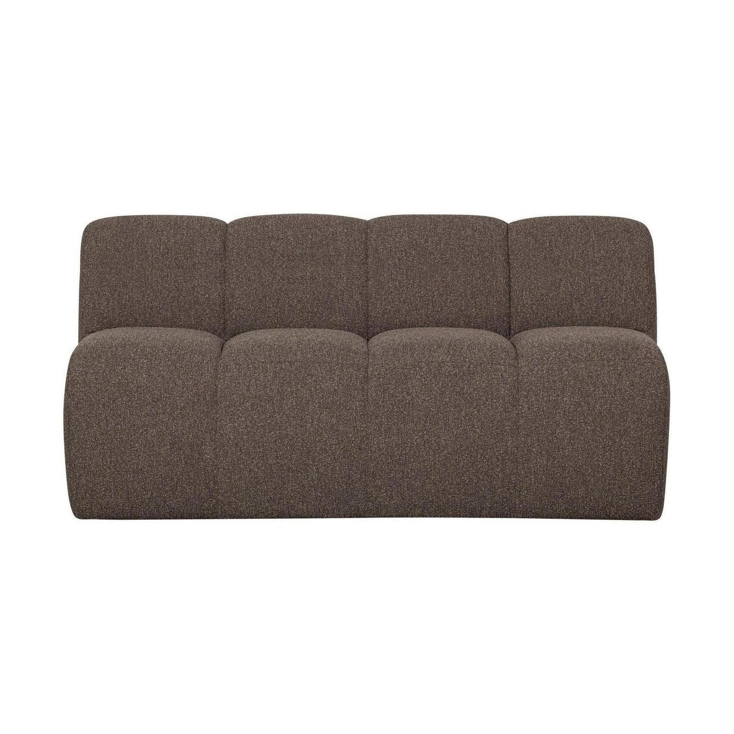 WOOOD Mojo eetkamerbank 164 cm met rugleuning bouclé Bruin Melange