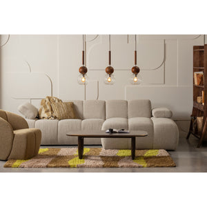 WOOOD Mojo fauteuil bouclé Geel/Bruin melange