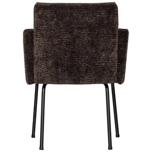 WOOOD Mount armstoel chenille donkerbruin