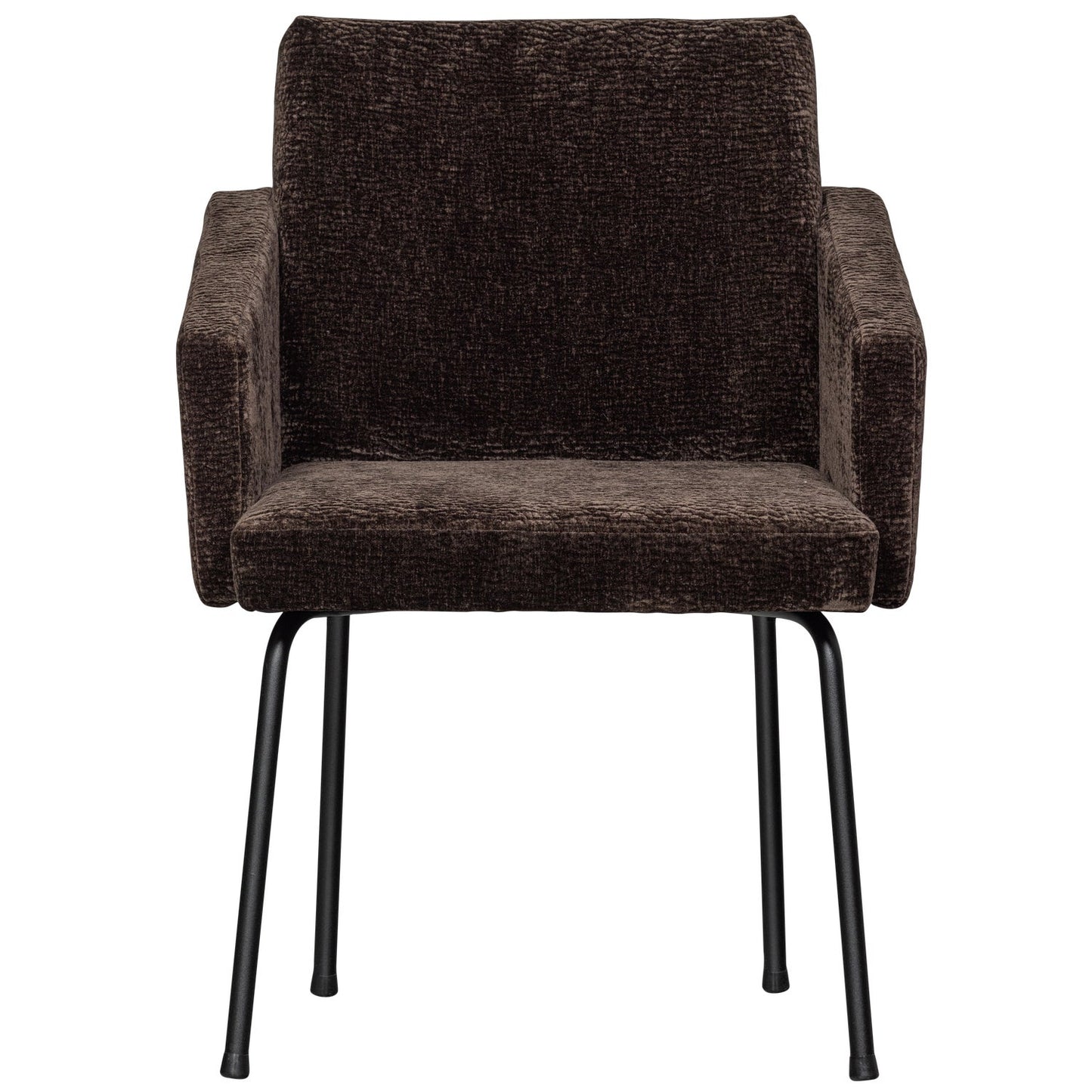 WOOOD Mount armstoel chenille donkerbruin
