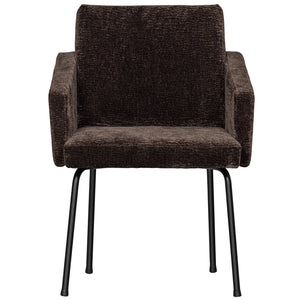 WOOOD Mount armstoel chenille donkerbruin