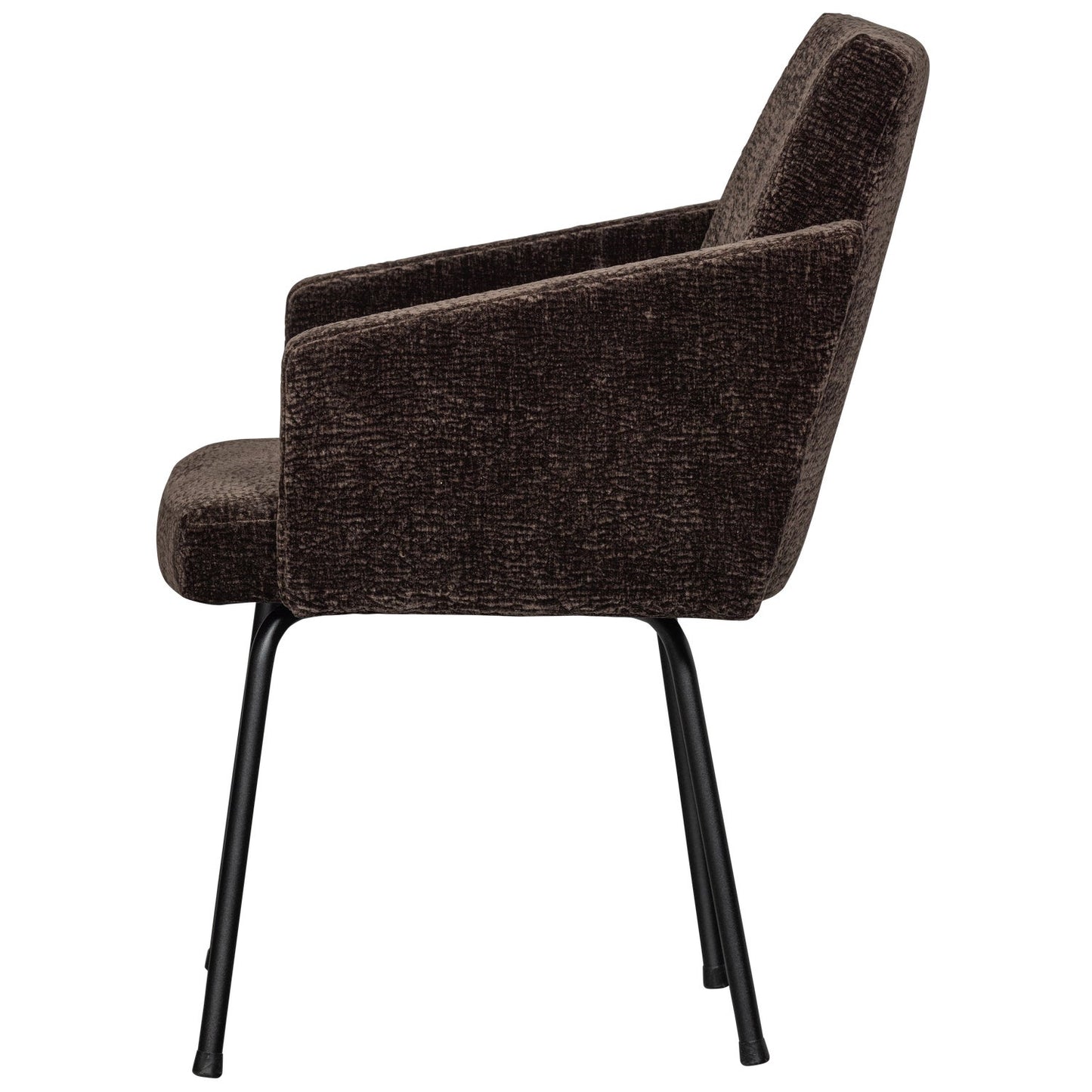 WOOOD Mount armstoel chenille donkerbruin