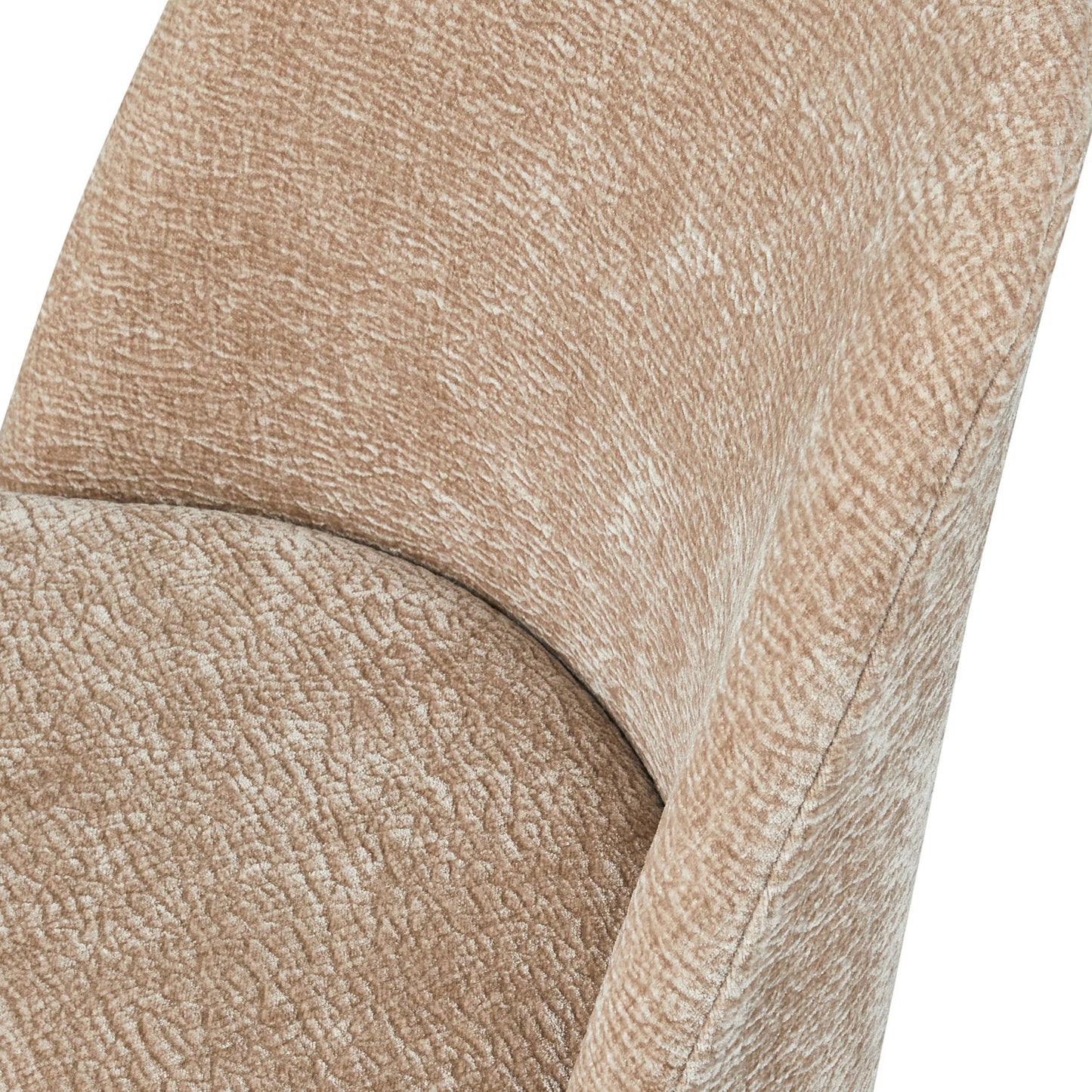 Woood Vogue eetkamerstoel chenille zand chrome