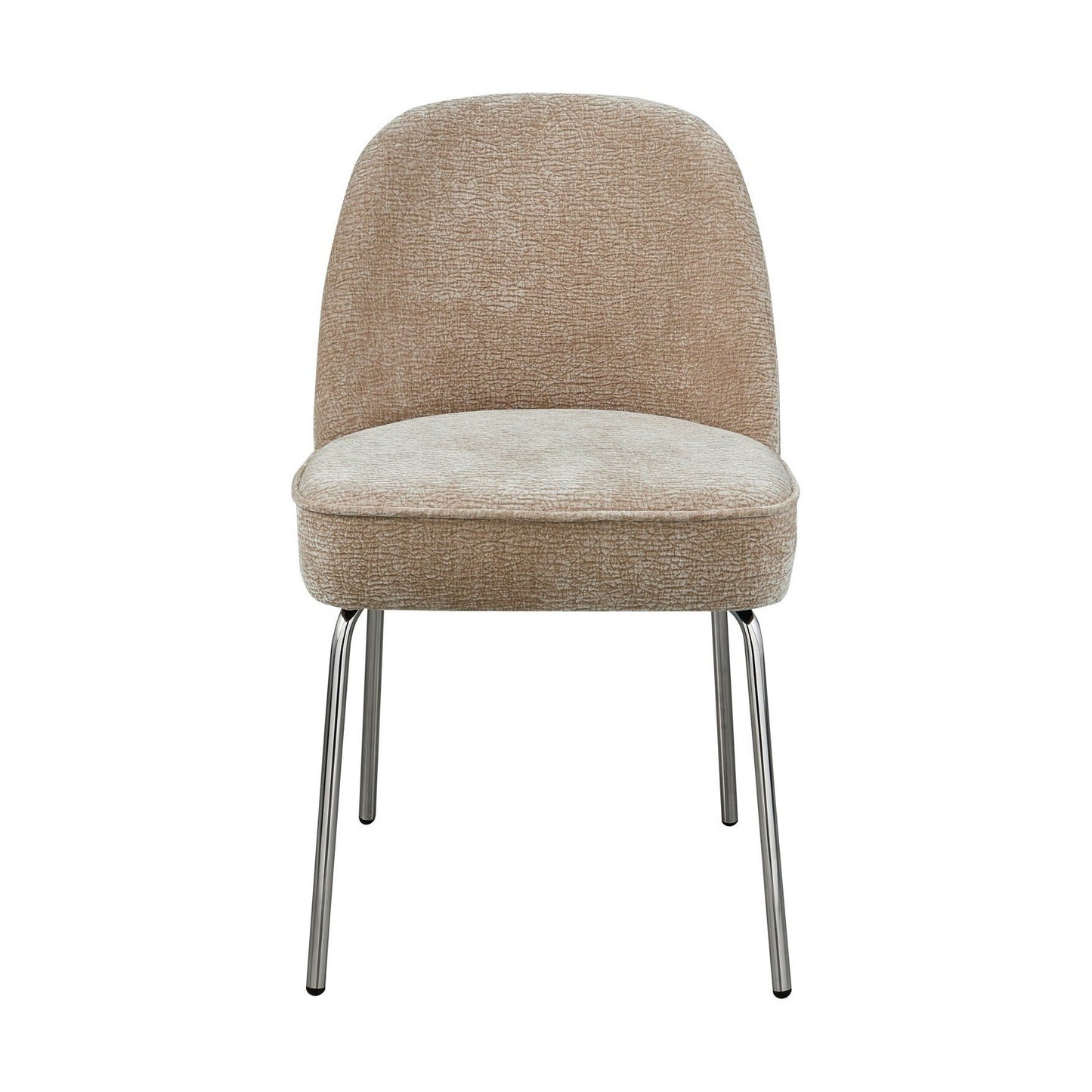 Woood Vogue eetkamerstoel chenille zand chrome