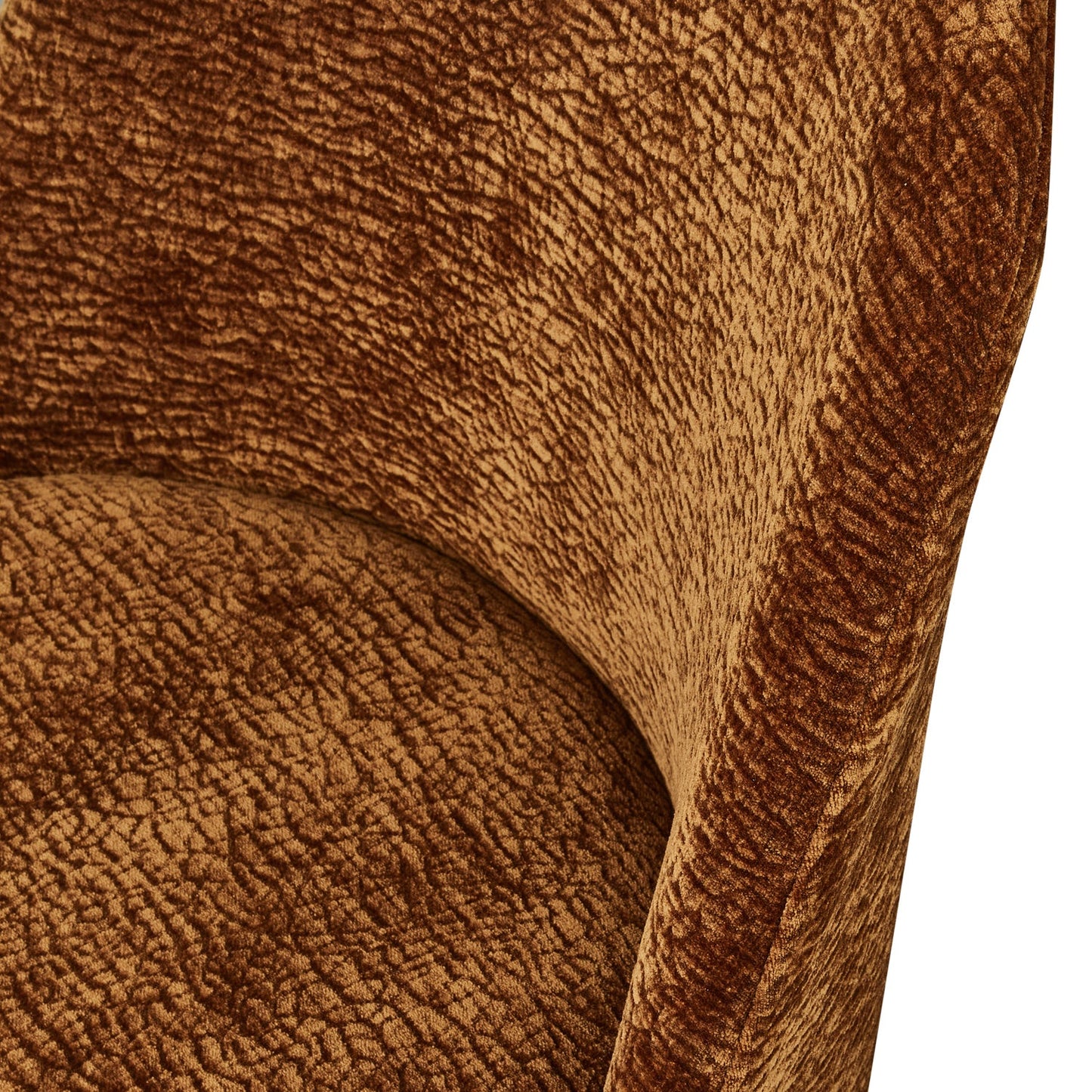 Woood Vogue eetkamerstoel chenille middenbruin chrome