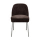 WOOOD Vogue eetkamerstoel chenille donkerbruin chrome