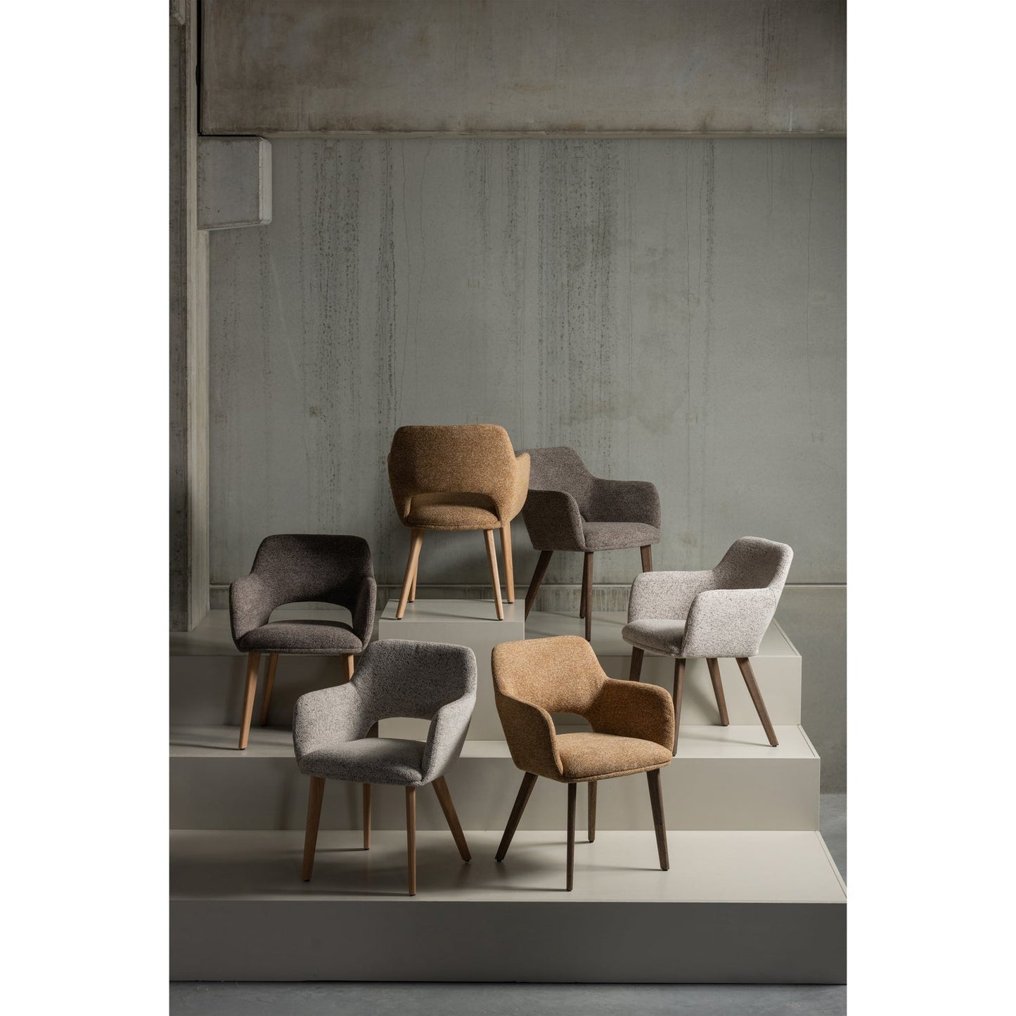 WOOOD Murat eetkamerstoel Naturel taupe hout