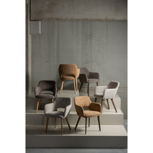 WOOOD Murat eetkamerstoel Naturel taupe hout