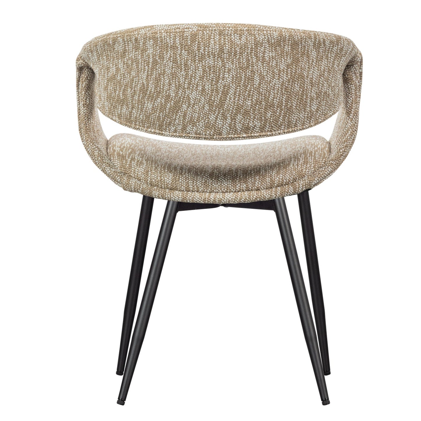 Woood Yossi eetkamerstoel Zand zwart metaal