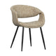 Woood Yossi eetkamerstoel Zand zwart metaal