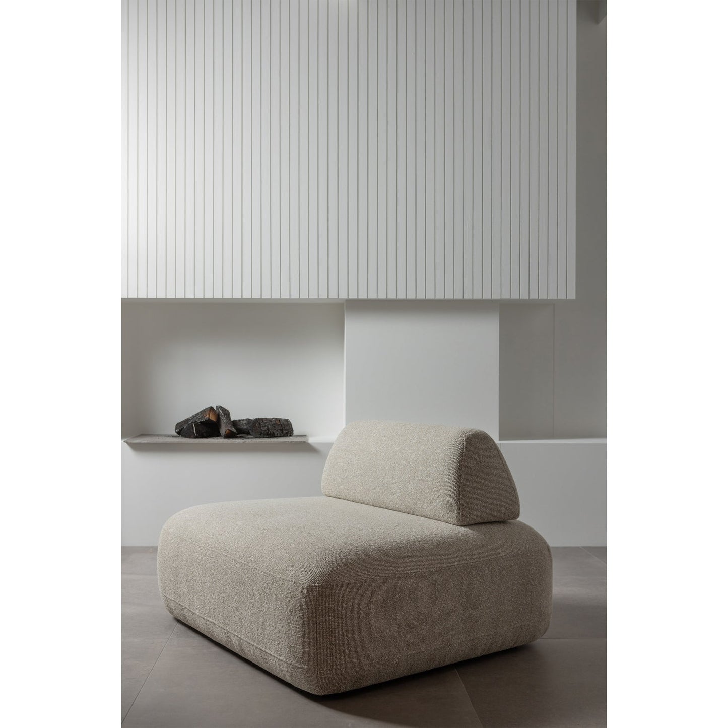 WOOOD Sterck fauteuil met verplaatsbare rug Naturel