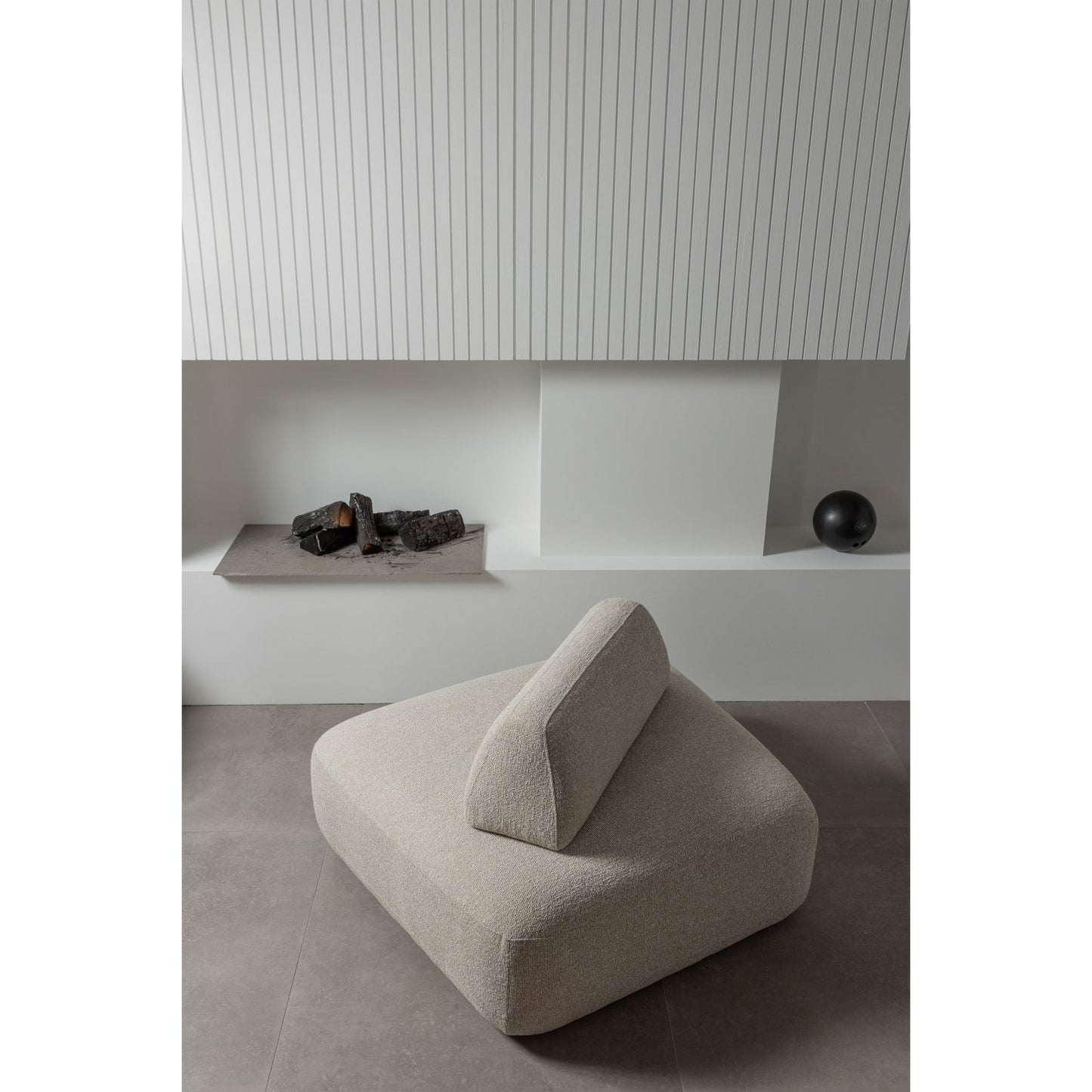 WOOOD Sterck fauteuil met verplaatsbare rug Naturel