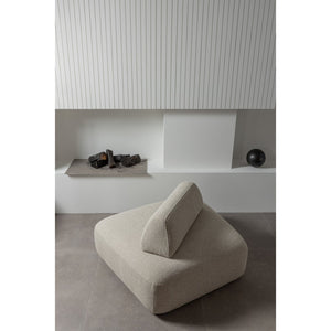 WOOOD Sterck fauteuil met verplaatsbare rug Naturel