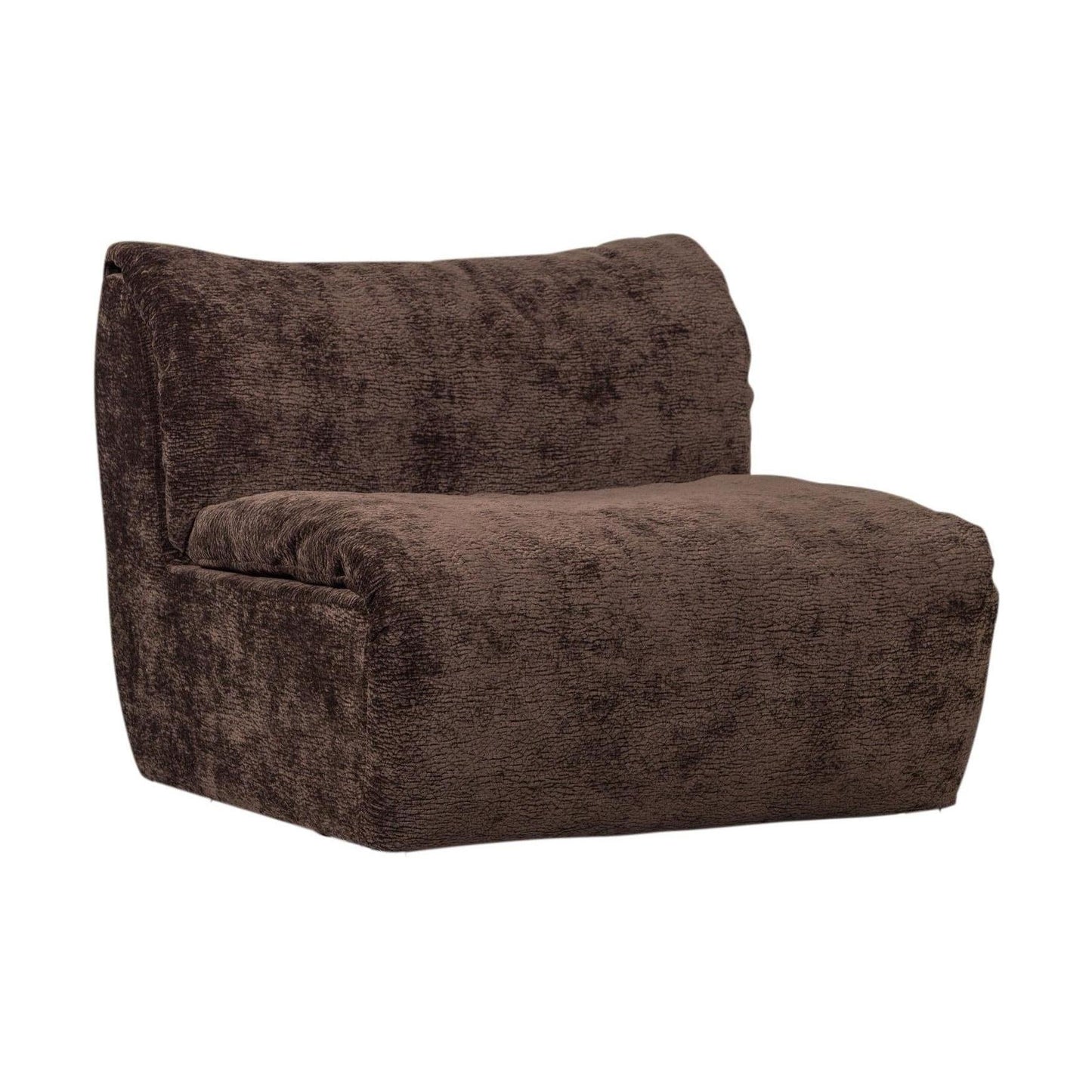 WOOOD Baggy 1-zitsbank chenille DonkerBruin
