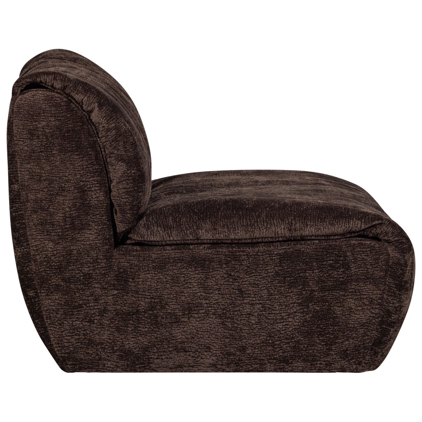 WOOOD Baggy 1-zitsbank chenille DonkerBruin