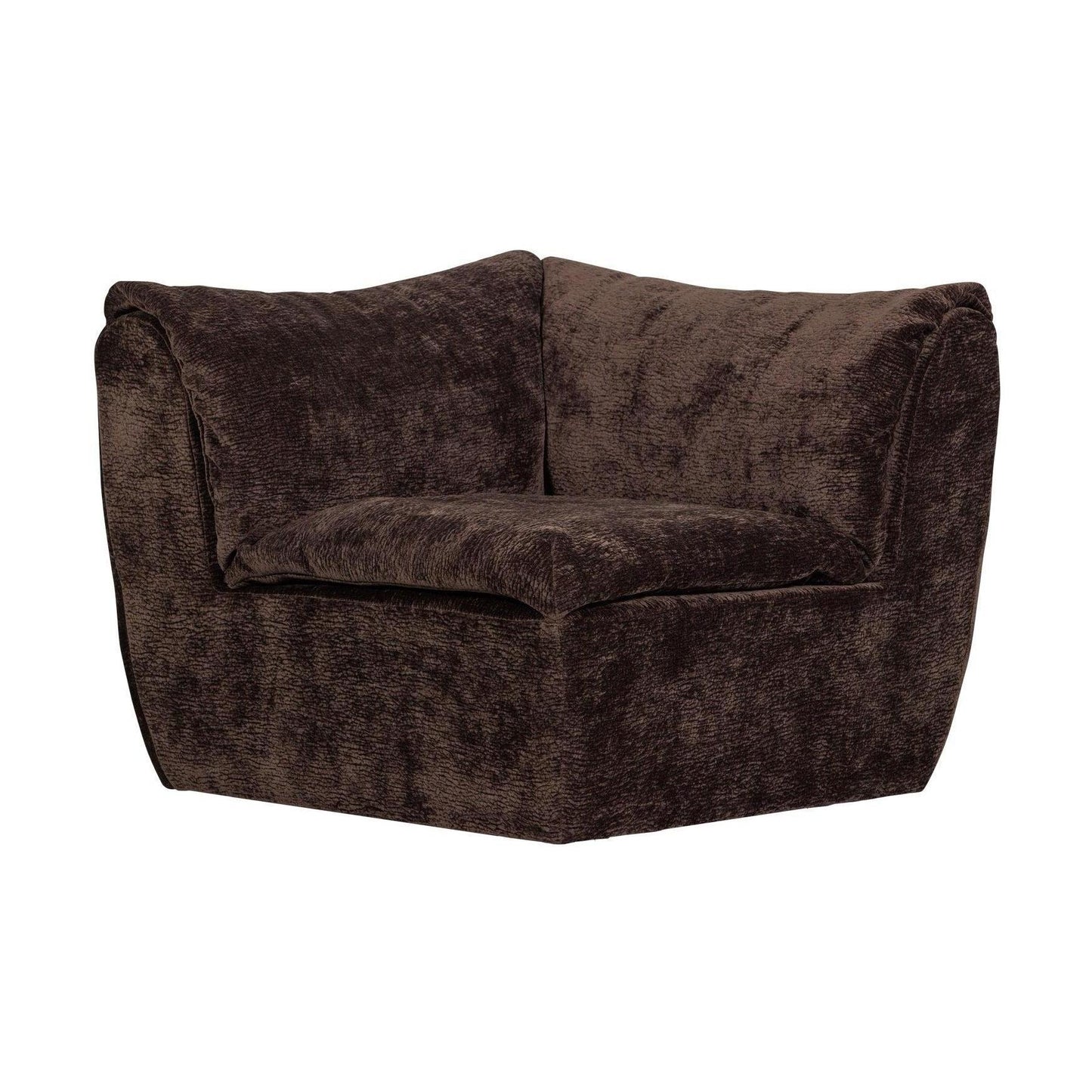 WOOOD Baggy hoekelement chenille DonkerBruin