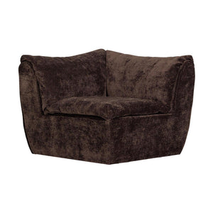 WOOOD Baggy hoekelement chenille DonkerBruin