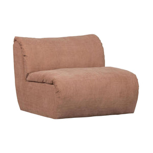 WOOOD Baggy 1-zitsbank chenille Oudroze