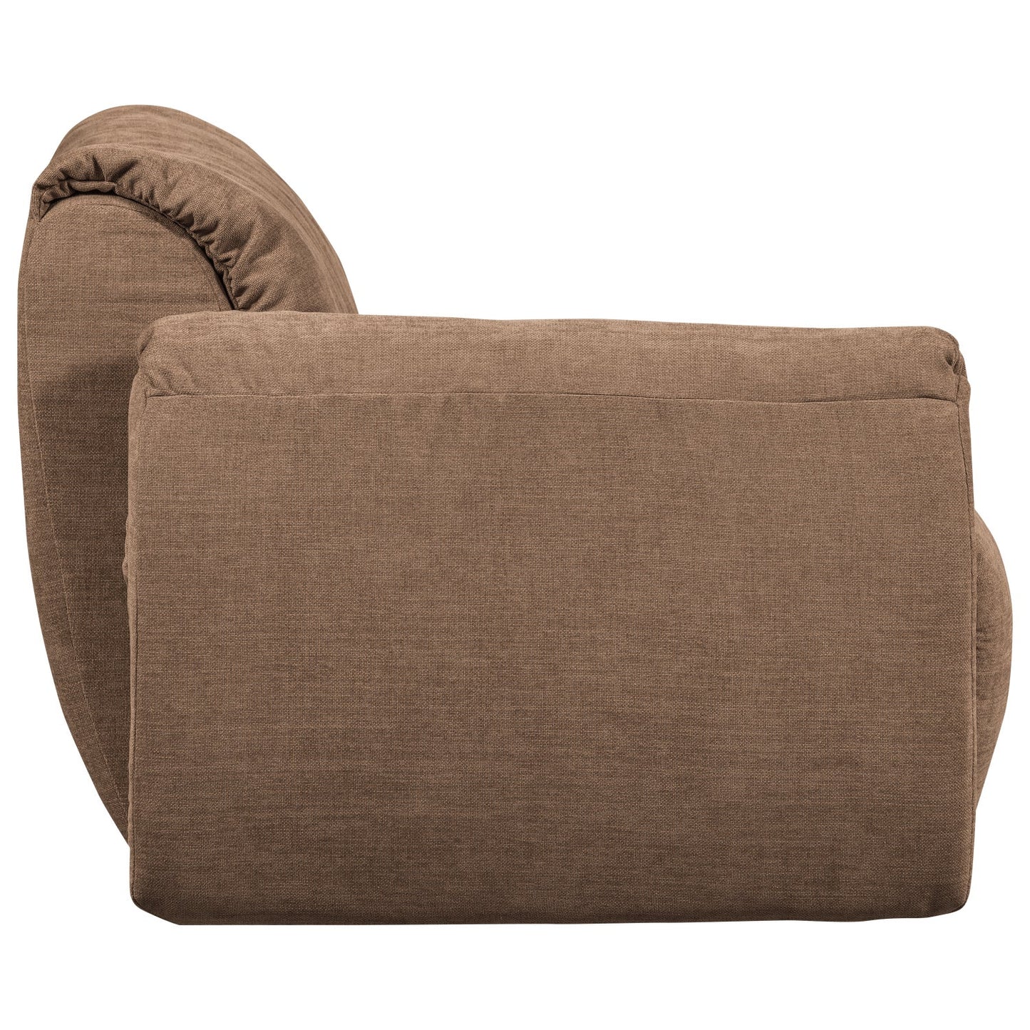 WOOOD Baggy 1-zitsbank met arm links chenille Bruin