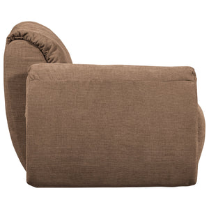 WOOOD Baggy 1-zitsbank met arm links chenille Bruin