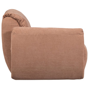 WOOOD Baggy 1-zitsbank met arm links chenille Oudroze