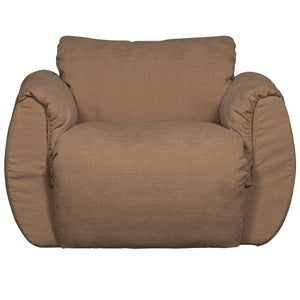 WOOOD Baggy draaifauteuil chenille Bruin