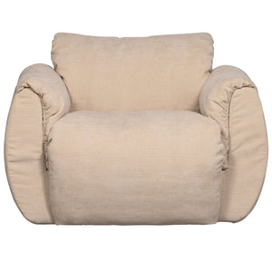 WOOOD Baggy draaifauteuil chenille Zand