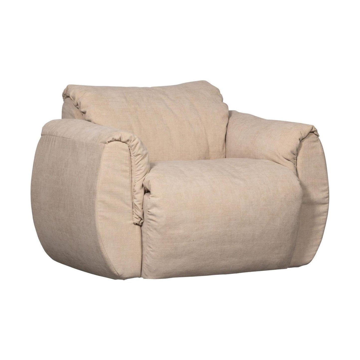 WOOOD Baggy draaifauteuil chenille Zand
