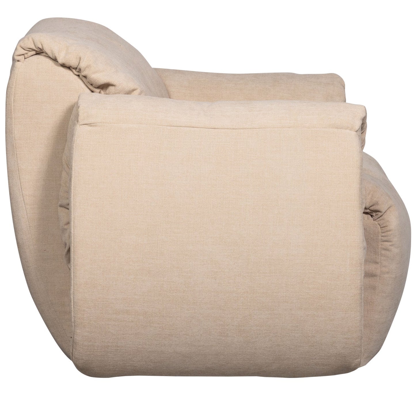 WOOOD Baggy draaifauteuil chenille Zand