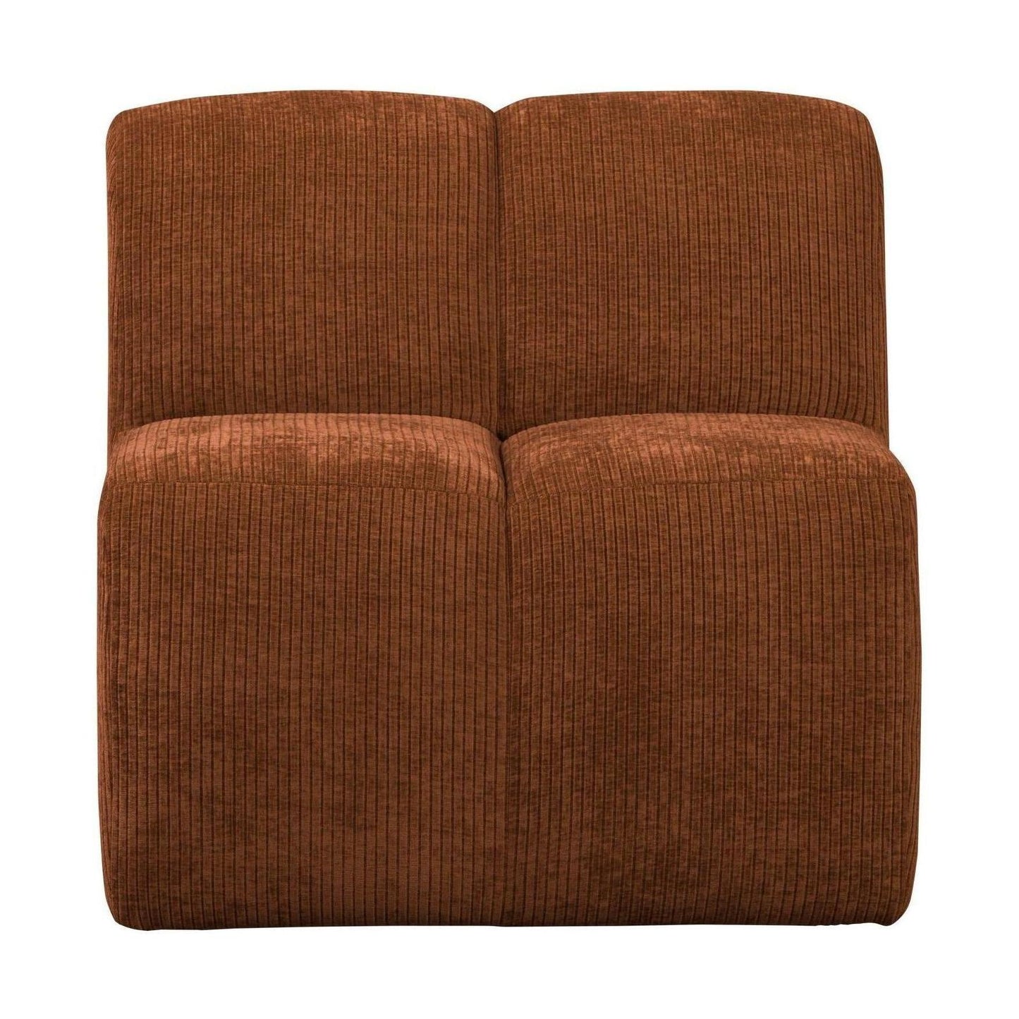 WOOOD Mojo eetkamerbank 84 cm met rugleuning rib Roestbruin