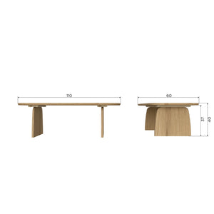 WOOOD Tablo salontafel 110 cm Dakargrau